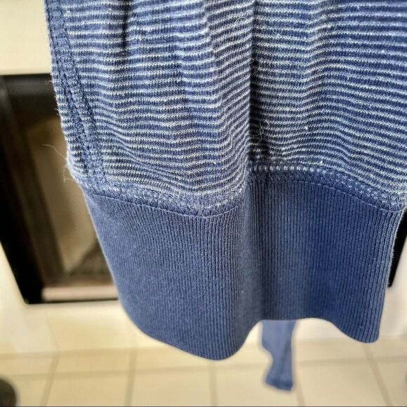 7 for Mankind Men’s blue stripe long sleeved shirt - Picture 5 of 6